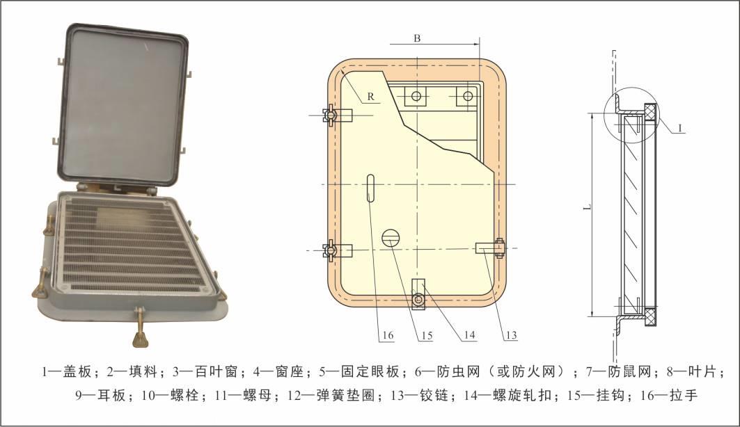 船用固定钢质百叶窗